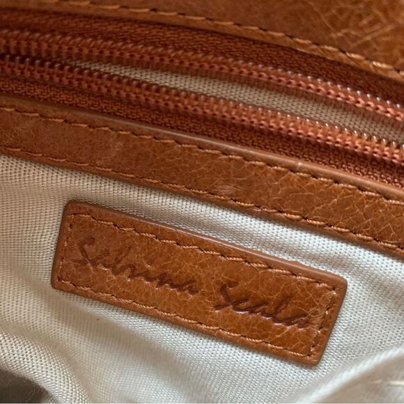 Woven Camel Cognac Color Genuine Leather Handbag‎ NWOT Mini Small Purse Bag - Picture 3 of 16
